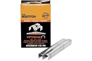 Stanley Bostitch STCR50191/2-1M 1/2-Inch by 7/16-Inch Heavy-Duty PowerCrown Staple, 1,000 per Box
