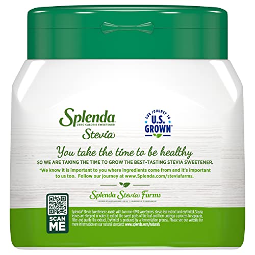 SPLENDA Stevia Zero Calorie Sweetener, Plant Based Sugar Substitute Granulated Powder, 9.8 oz