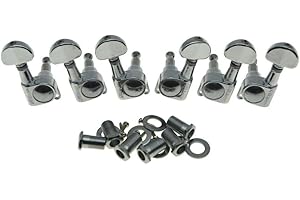 Wilkinson 3x3 ROTO Style Guitar Tuners Tuning Keys Pegs Guitar Machine Heads for Les Paul or Acoustic Guitars Chrome