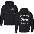 Wild Bobby Vintage Distressed Genuine Ford Parts Cars and Trucks Front and Back Unisex Graphic Hoodie Sweatshirt