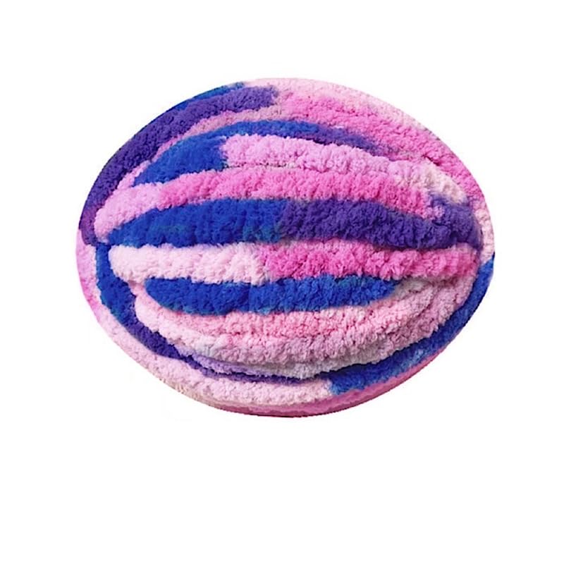 Yarn Knitting Yarn Soft Chunky Wool Crochet Ball Craft Multi Color Bulky Crochet 250g, for Blanket DIY Craft Multicolour Multi-Purple