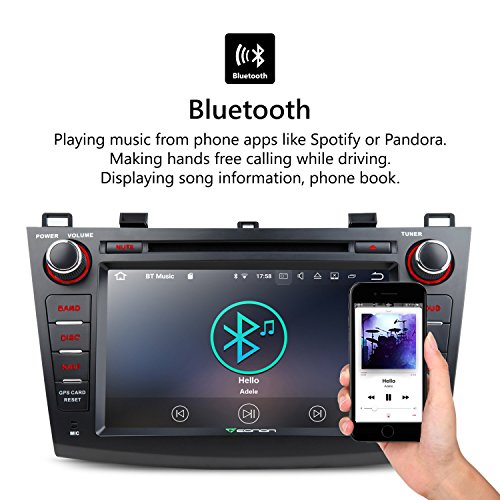 Eonon GA8163 Car Stereo Radio  Android 7.1 Nougat in Dash GPS Navigation Touch Screen Radio Audio for Mazda 3 Series 2010-2013 Quad Core 2GB RAM with DVD Player Bluetooth Head Unit- 8 Inch - Thumbnail 4