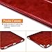 iPad Pro Leather Case, Icarercase Vintage Series Genuine Leather Flip Cover Folio Case Slim Leather Case Stand Function Smart Cover with [Auto Wake/Sleep] Function for Apple iPad Pro 12.9 inch (Red)