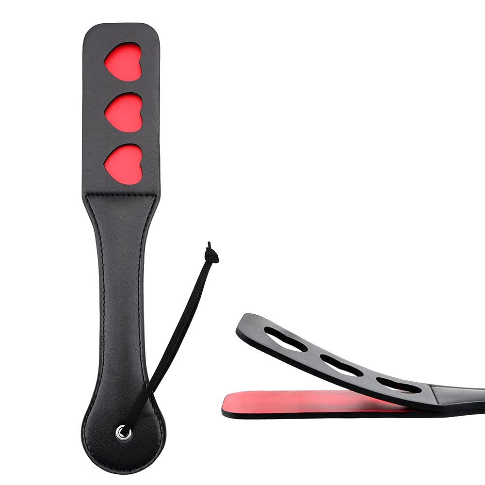 LUMAXY Riding Paddle and Crop PU Leather Hand Paddle