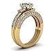 loversring His and Hers Couples Rings Women 10K Yellow Gold Filled Cz Bridal Sets Men Tungsten Carbide Wedding Band Wedding Ring Set