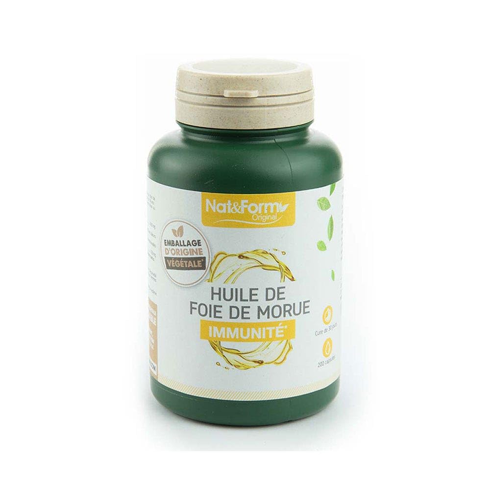 Naturellement huile foie morue 200 capsules