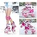 Otw-Cool Adjustable Roller Skates for Girls and Women, All 8 Wheels of Girl's Skates Shine, Safe and Fun Illuminating for Kids