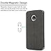 DLHLLC Moto G5 Plus Case,Ultra Slim Wallet Folio / Flip Pu Leather with Stand Kickstand Card Holder Magnetic Closure Cover Case For Motorola Moto G5 Plus (Gray)