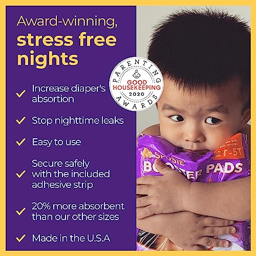 Sposie Diaper Booster Pads with Adhesive for Active Sleepers, Stop