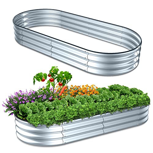 Galvanized Raised Garden Bed 6 x 3 x 1ft Easy Quick Garden Setup Raised