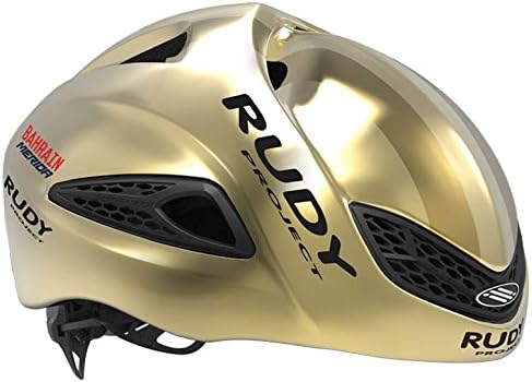 gold bicycle helmet