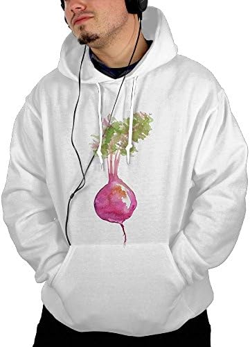 Wqaip Kerg Pullover With Pocket For Men Sweatshirts Watercolor Beet Hooded Slovenly