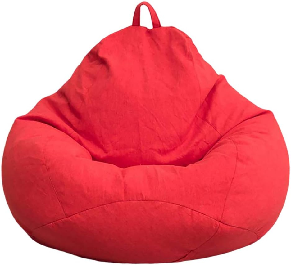Dowoa Large bean bag, giant bean bag Bean bag Cover Premium seat cushion Cozy sofa Linen bean bag cover for children Teenagers and adults