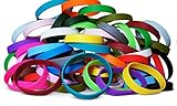 Novel Merk 60-Piece Kids Multi-Color Blank Wristband Bracelet Party Favor & School Carnival Prize