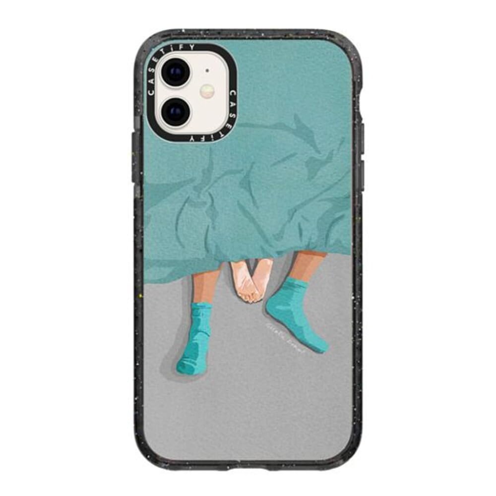 CASETiFY Impact Case for iPhone 11 - Napping Together - Clear Black