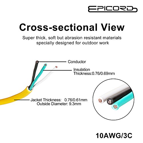 EPICORD RV Adapter Power Cord 15AMP Male To 30AMP Female Camper Connector Heavy Duty Electrical Dogbone, 12 Inch