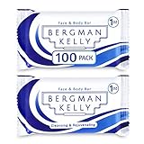BERGMAN KELLY Travel Soap Bars (White Tea, 1 oz, Rectangle 100PK), Travel Size Luxury Bulk Hotel Bar Soap; Small Individually Wrapped Soap Hotel Toiletries for Airbnb, Motel, Guest Bathroom