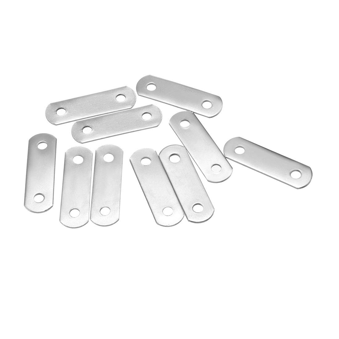 Sourcingmap Repair Plate, 34mmx10mm, Flat Fixing Mending Corner Brace Bracket Connector, Pack of 10