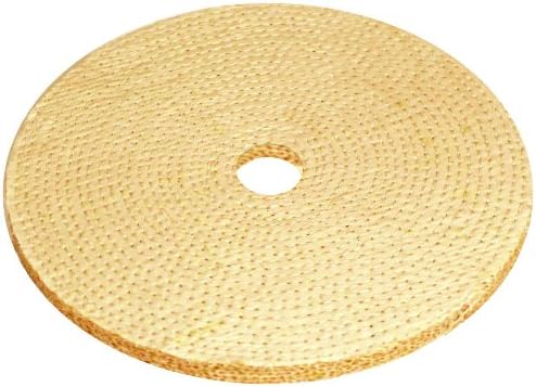 JacksonLea 47422SP Laminated Sisal Buff, Cotton Cloth Sisal Plys, 8" Diameter, 1" Arbor Hole