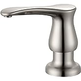 GAGALIFE Kitchen Sink Soap Dispenser - Brushed Nickel Built in Soap Dispenser with 17 OZ Bottle, Lotion Dispenser for Kitchen Sink, Refill from The Top