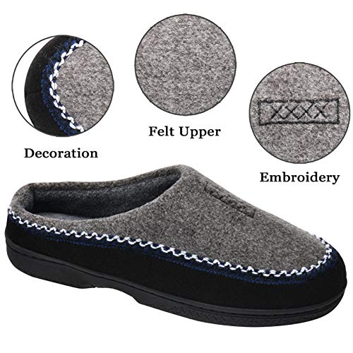 DL Memory Foam House Slippers for Men Indoor, Comfy Slip On Men's Home