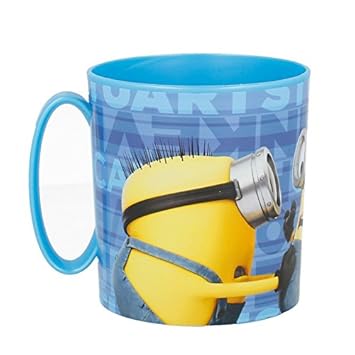 MINIONS 2158; Taza microondas 350 ml; Producto de plástico; Libre BPA.