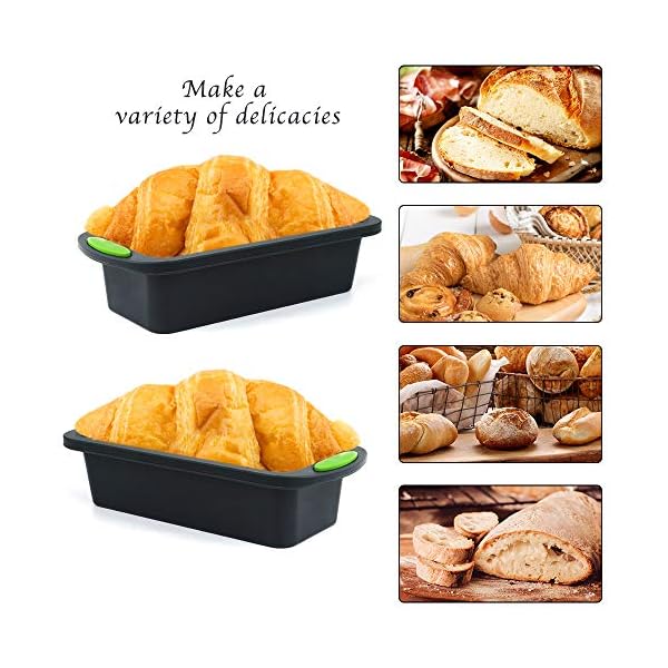 Silicone-Bread-and-Loaf-Pans-Set-of-2-Bread-Pans-for-Baking-Nonstick-Premium-Food-Grade-Silicone-Baking-Pans-Set-Silicone-Bakeware-Cake-Molds-Dishwasher-Safe-87x4x24-Inside Silicone Bread and Loaf Pans, Set of 2 Bread Pans for Baking, Nonstick Premium Food Grade Silicone Baking Pans Set…