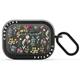 CASETiFY Bounce Case for AirPods Pro 1/2 - Matte Charcoal | Anti-Scratch | Shockproof | Spring Botanicals