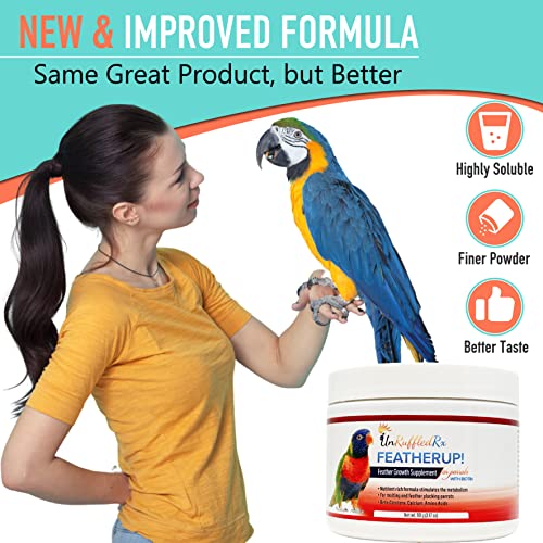 UnRuffledRx FeatherUp! Bird Multivitamin with Biotin for Beautiful