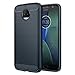 MoKo Motorola Moto G5S Plus Case, Flexible TPU Bumper Slim Fit Case Carbon Fiber Design Lightweight Shockproof Back Cover for Moto G5S+ 5.5inch (2017), Indigo