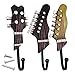 Juvale Set of 3 Decorative Wall Hooks - Iron Hooks, Shabby Chic Guitar Shaped Hooks for Keys, Hats, Coats, Scarfs