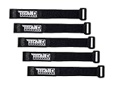TITAN Paracord Fasteners (5-Pack), Black, 8.5