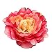 RoyaLily 4.7'' Poney Flower Wedding Hair Accessories Festival Hair Clips and Pin Party Brooch (Coral)