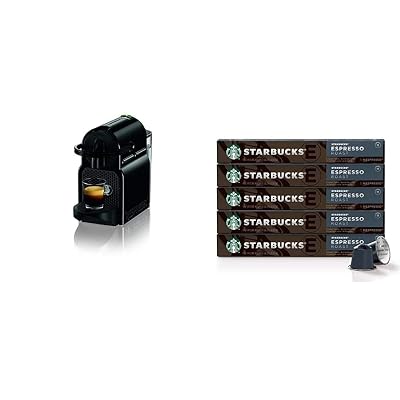 Buy Nespresso by DeLonghi EN80B Original Espresso Machine by DeLonghi, 12.6  x 4.7 x 9 Inches, Black \u0026 Starbucks by Nespresso, Espresso Dark Roast  50-count single serve capsules Online in Qatar. B07ZHBTJ7M