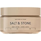 Salt & Stone Body Cream – Saffron & Cedar | Hydrating Formula with Seaweed Extracts, Spirulina & Squalane | Deep Hydration, Skin Barrier Support & Healthy Glow | for all Skin Types (6.7 fl oz)