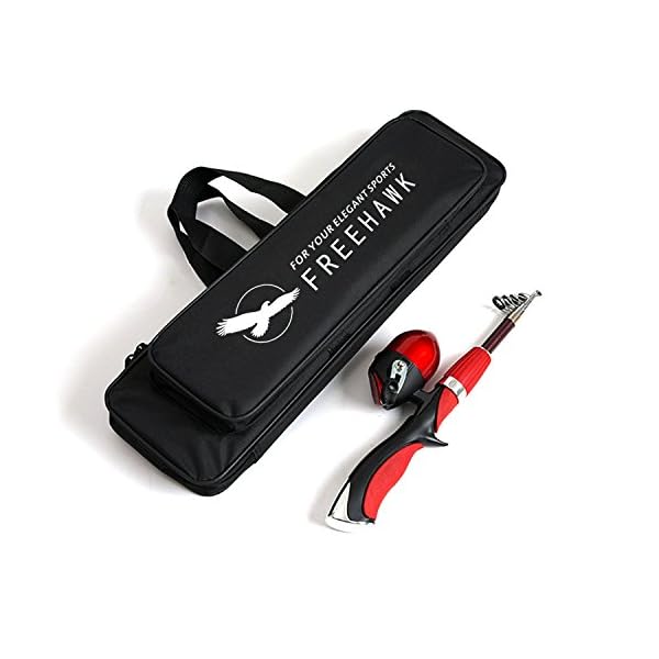 Fishing-KitRod-Reel-CombosFreehawk-Spinning-Travel-KitMini-Fishing-Rod-PoleFishing-Rod-BagFishing-Reel
