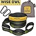 Wise Owl Outfitters Talon Hammock Straps - Combined 20 Ft Long, 38 Loops W/ 2 Carabiners - Easily Adjustable, Tree Friendly Must Have Gear for Camping Hammocks Like Eno Green Stitching