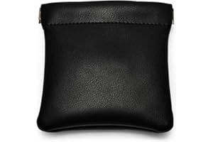 Woodten PU Leather Jewelry Travel Bag Leather Jewelry Pouch Christmas,Wedding Party Favor Gift Bag (S, Black)