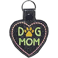 Dog Mom Key Fob/Key Ring/Bag Tag