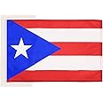 Puerto Rico Flag 18'' x 12'' cords - Puerto Rican SMALL flags 30 x 45cm - Banner 18x12 in - AZ FLAG