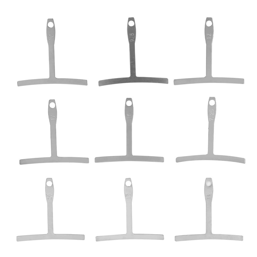 Guitar Radius Gauge,9 Pcs Guitar Understring Radius Gauge Universal Guitar Gauge Tool Understring Radius Gauge Bridge Saddle for Guitar Repair Maintenance 7.25''9.5''10''12''14''15''16''17''20''