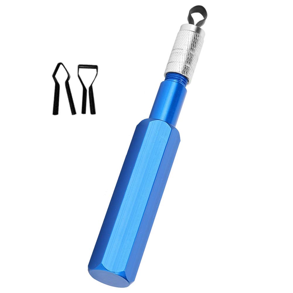 Floor Skiving Knife, Aluminum Alloy Vinyl Welding Tools Vinyl Floor Welding Tools Kit PVC Plastic Skiving Knife Construction Industrial Supplies with Three Blades Blue Handle
