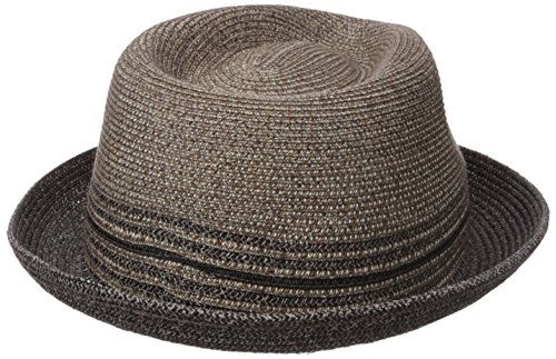 Bailey of Hollywood Men's Hooper Braided Fedora Trilby Hat, Charcoal, S