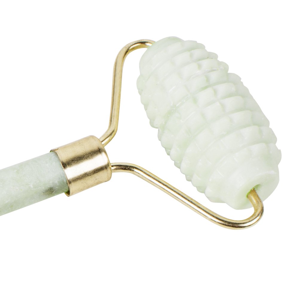Carejoy Jade Roller Massager Two Rounds Eye and Face Massaging Slimming Tool Beauty Care Skin Rejuvenates Anti-Aging Device