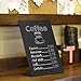 Rustic Mini Chalkboard Signs 8x11inches - Easy To Write And Wipe Out - For Liquid Chalk Markers And Chalk - Small Plastic Message Board Signs - Food Labels For Party - Small Chalkboard With Stand