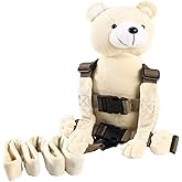 New Berhapy 3 in 1 Bear Toddler Safety Harness Backpack, Children's Walking Leash Strap for Boys and Girls (super soft bear)