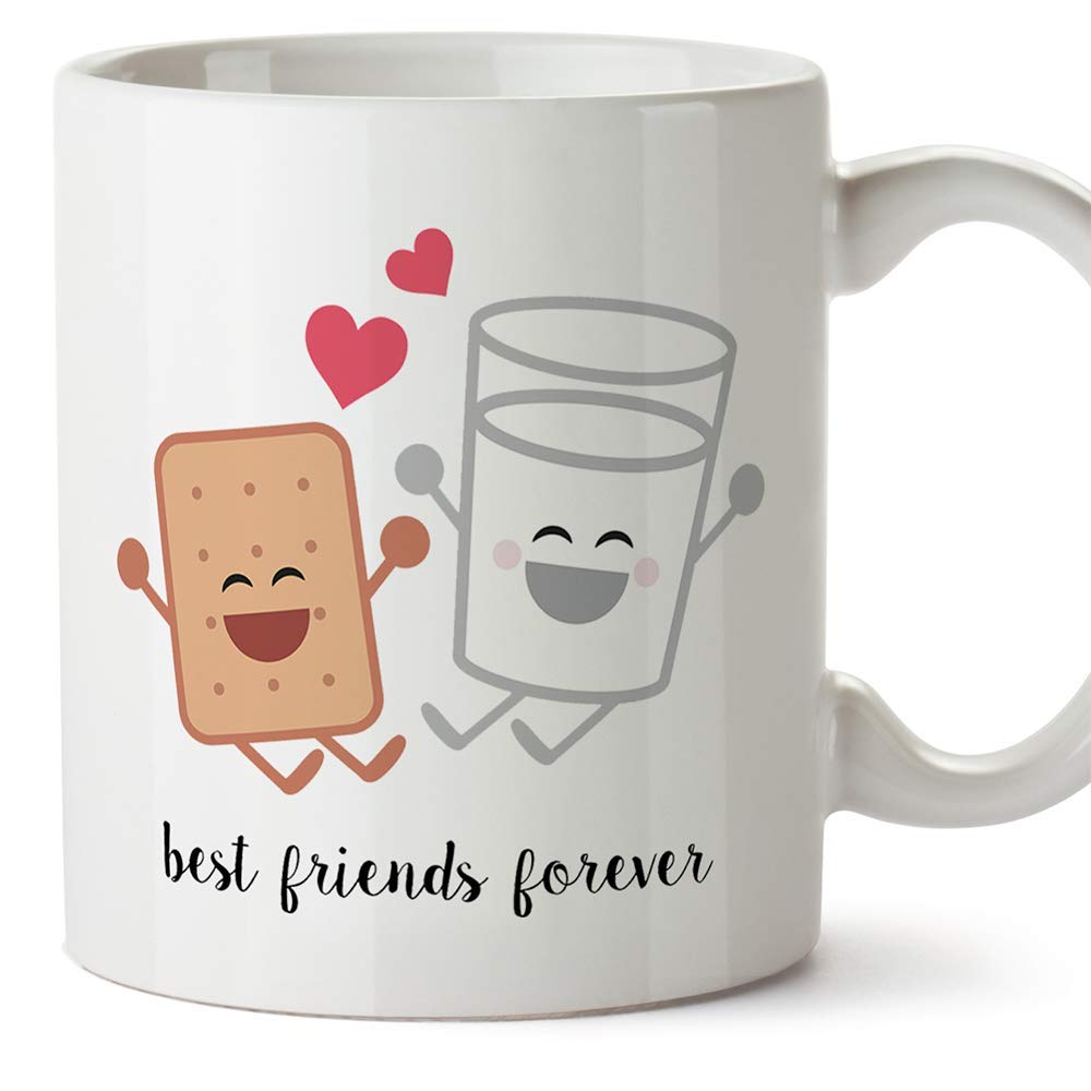 BFF Mug - Milk & Biscuit are The Best Friends Forever - BFF Present for Special and Close Friends - Breakfast Coffee Cup - Ceramic 350 mL / 11 oz