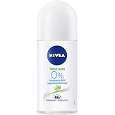 NIVEA Fresh Pure Women&rsquo;s Roll‑On Deodorant 50 ml /1.69 oz Floral Scent Gentle Formula Aluminum‑Free Daily Freshness Protection for Everyday Use with Smooth Applicator