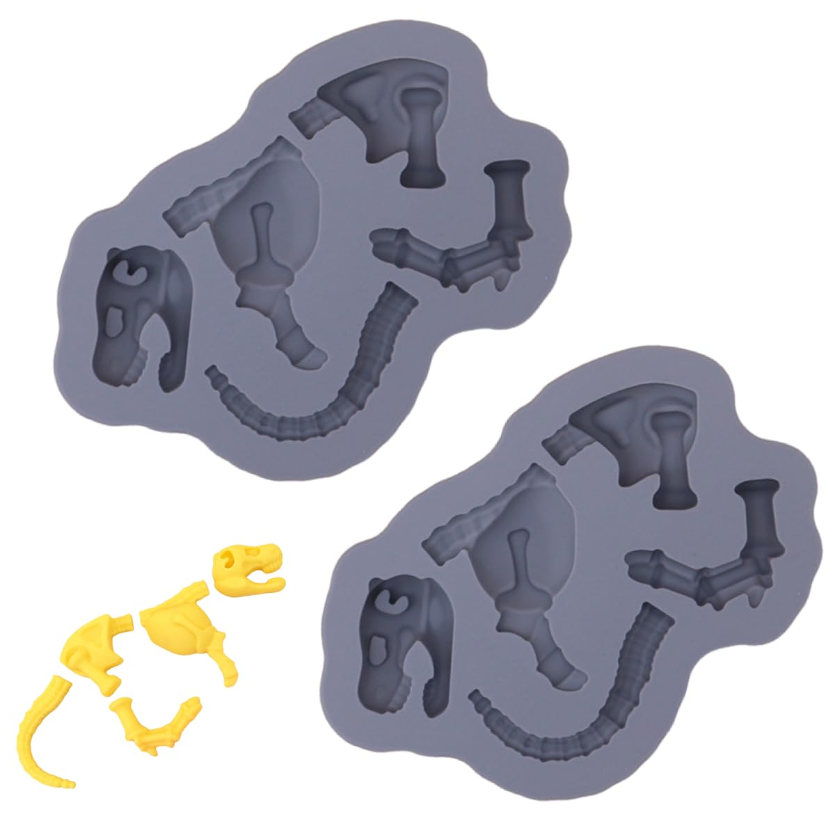PTaizjjz 2PCS Dinosaur Bones Silicone Molds, Dinosaur Bones Chocolate Molds,Gummy Sugar Chocolate Candy Mold
