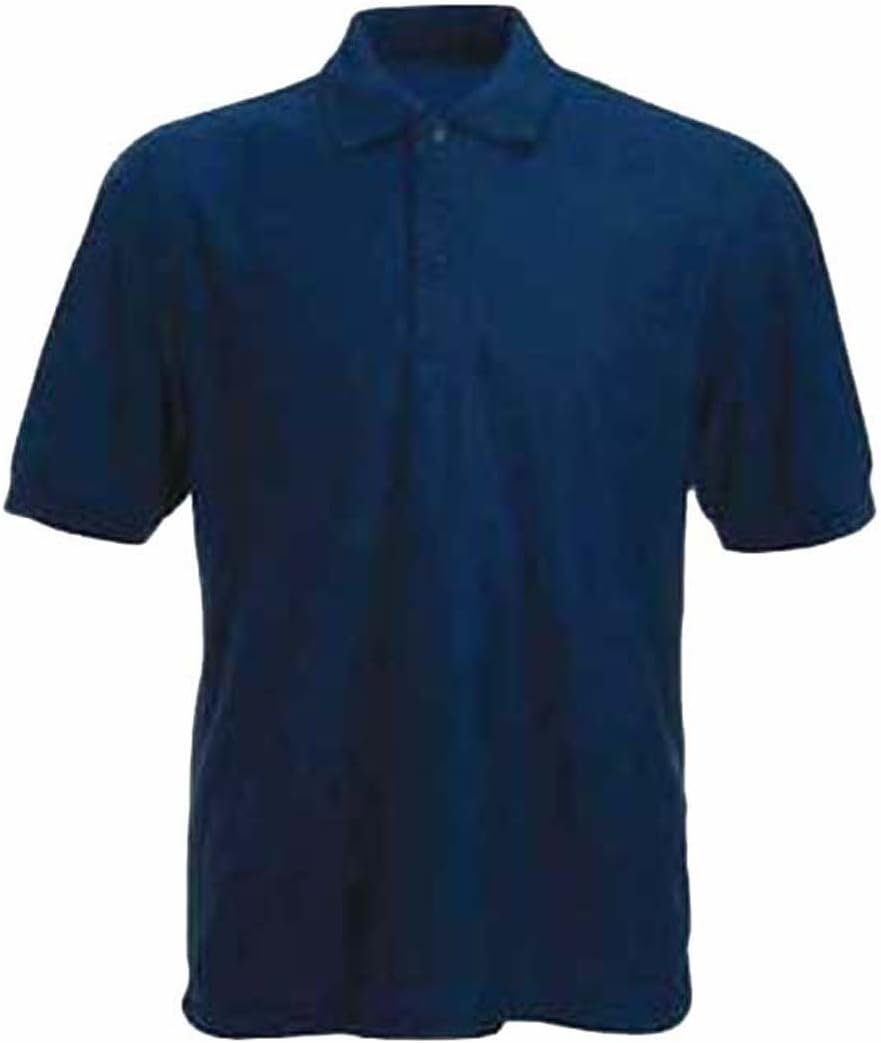 Mens 100% Cotton Rich Polo T Shirts Sizes XS to 4XL (3XL - XXXL, NAVY BLUE)
